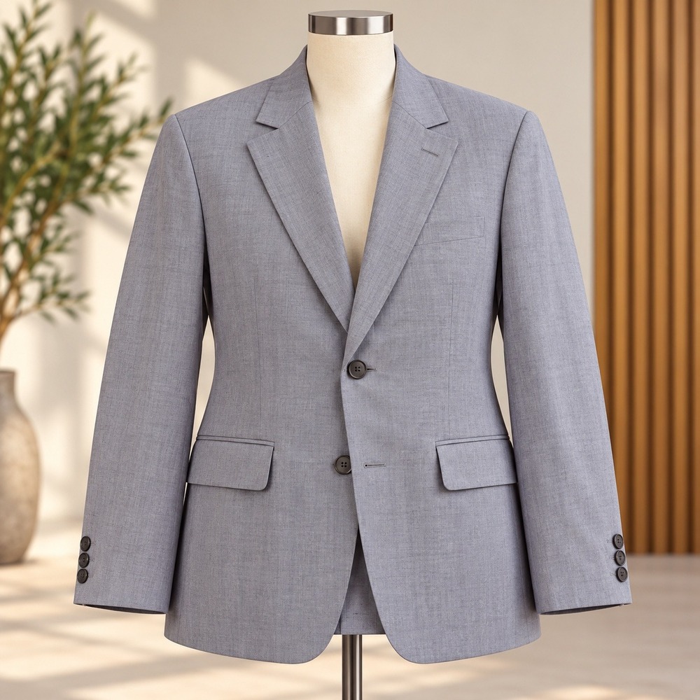 INC International Concepts Blazer Mens Large Gray Two Button Notch Lapel Jacket